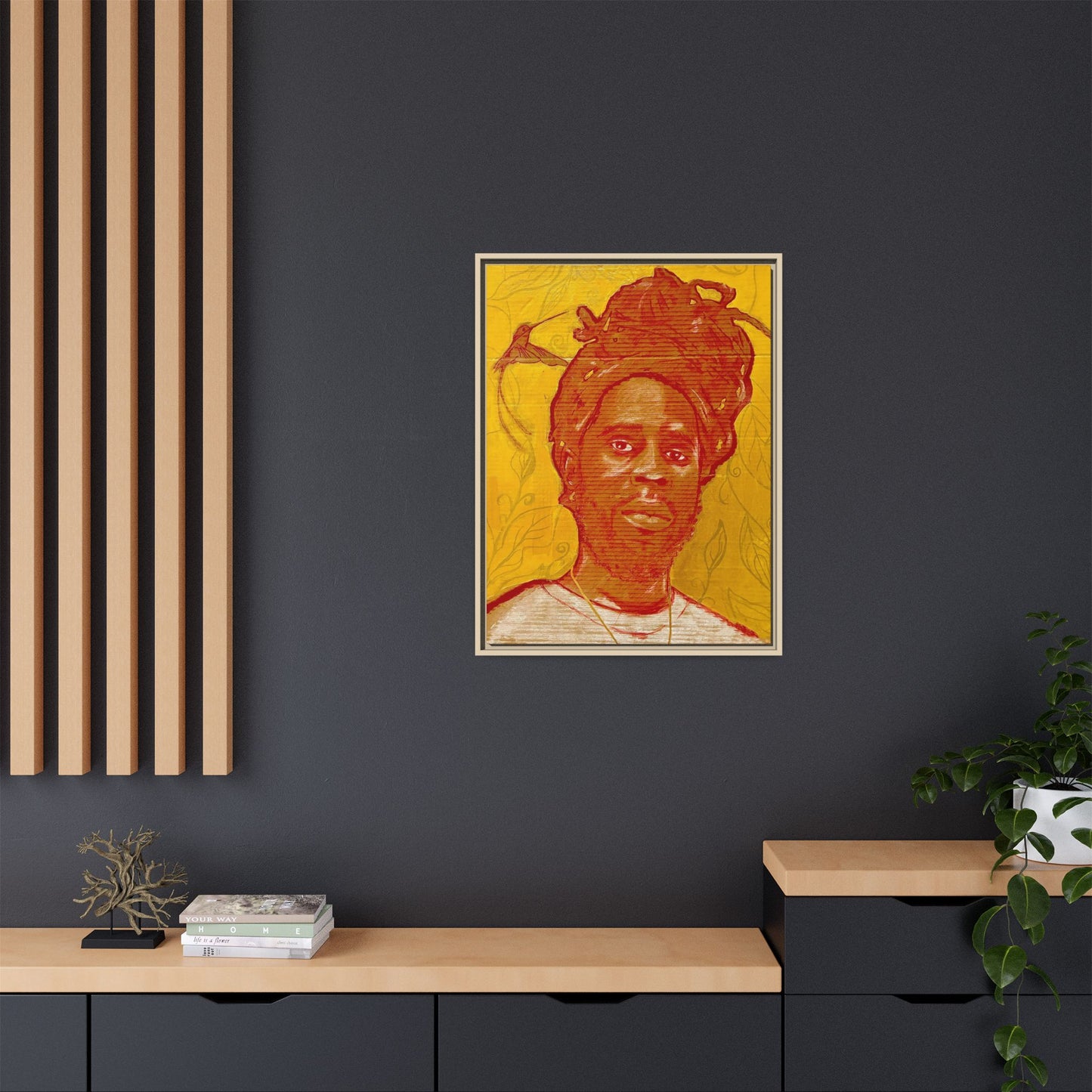 Chronixx "Eternal Light"- Framed Matte Canvas Portrait — Red Pencil &24k goldleaf Chronixx Art Print