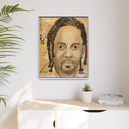 Mr. Morale- Gold "Au" Series  Framed Matte Canvas Art