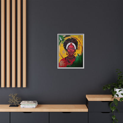 "Love from the Ancestors, meeting in Sun" -Framed Matte Canvas Art
