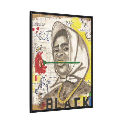 Gold In My Mouth -Framed Matte Canvas Art