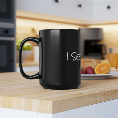 New Type Indigo Black Mug, 15oz