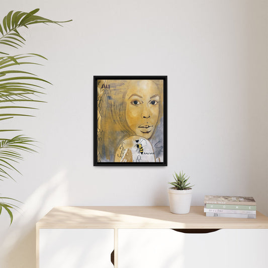 Aaliyah -Multi-Color Framed Matte Canvas