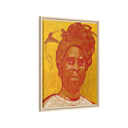 Chronixx "Eternal Light"- Framed Matte Canvas Portrait — Red Pencil &24k goldleaf Chronixx Art Print