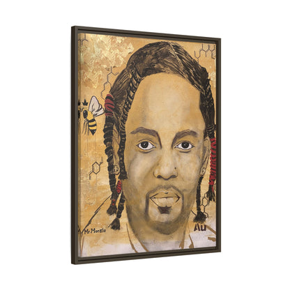 Mr. Morale- Gold "Au" Series  Framed Matte Canvas Art