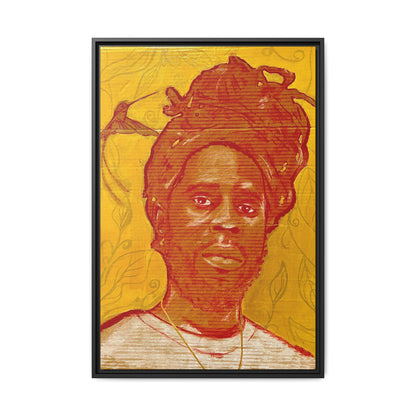 Chronixx "Eternal Light"- Framed Matte Canvas Portrait — Red Pencil &24k goldleaf Chronixx Art Print