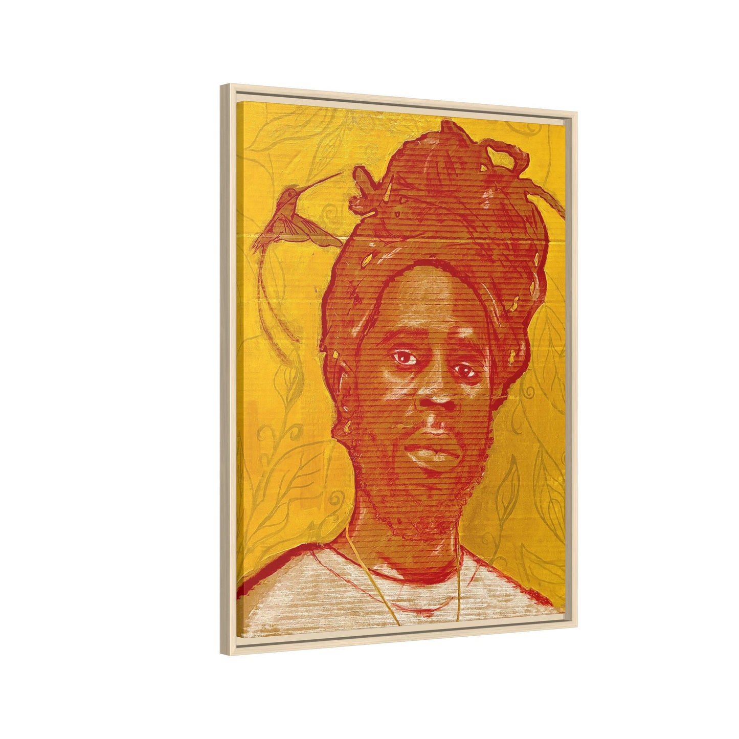 Chronixx "Eternal Light"- Framed Matte Canvas Portrait — Red Pencil &24k goldleaf Chronixx Art Print