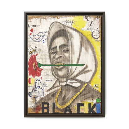 Gold In My Mouth -Framed Matte Canvas Art