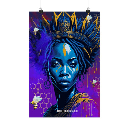 New Type Indigo Matte Vertical Posters