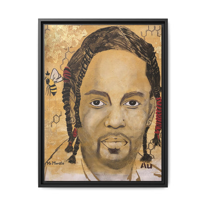 Mr. Morale- Gold "Au" Series  Framed Matte Canvas Art