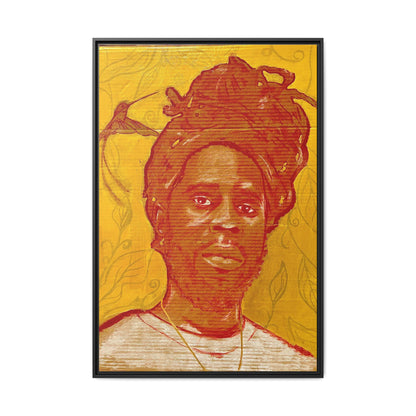 Chronixx "Eternal Light"- Framed Matte Canvas Portrait — Red Pencil &24k goldleaf Chronixx Art Print