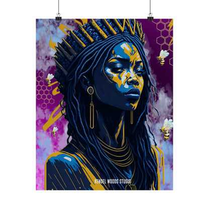 New Type Violet Matte Vertical Posters
