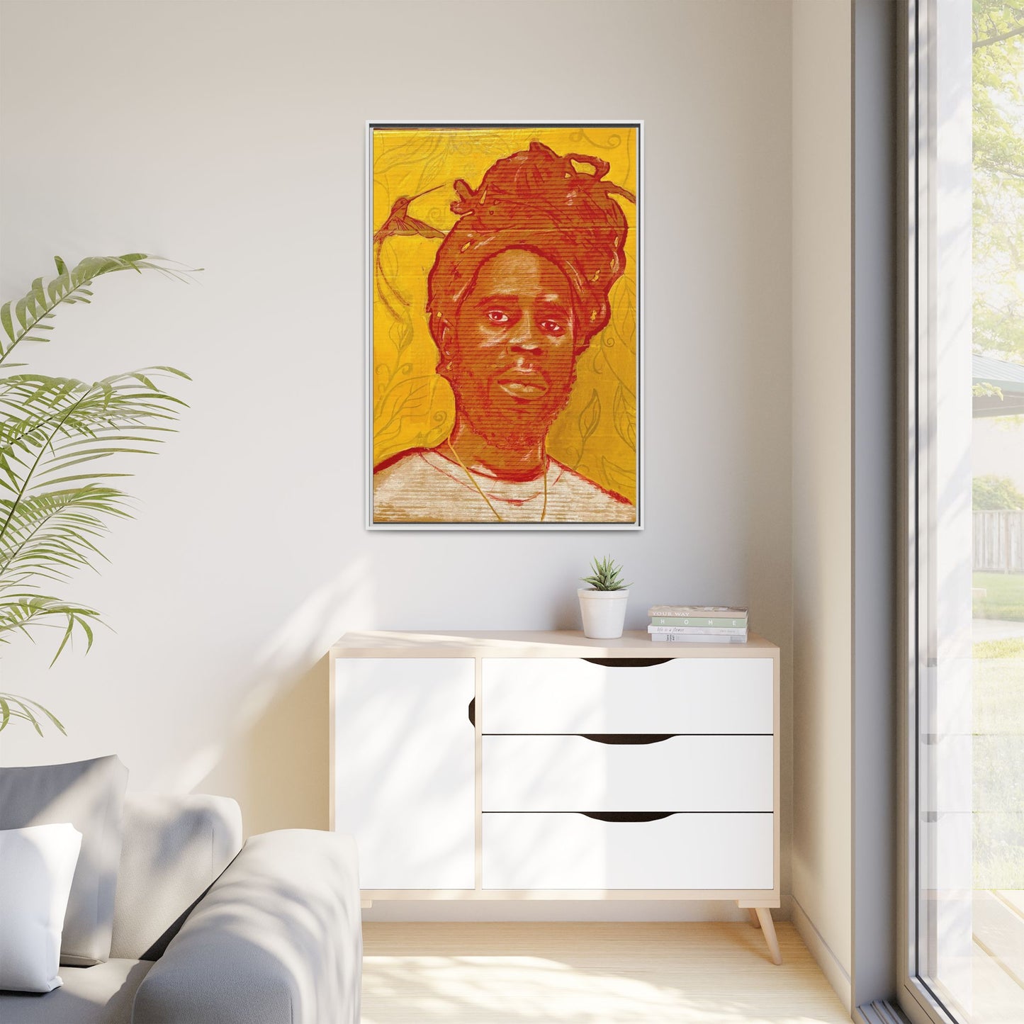 Chronixx "Eternal Light"- Framed Matte Canvas Portrait — Red Pencil &24k goldleaf Chronixx Art Print