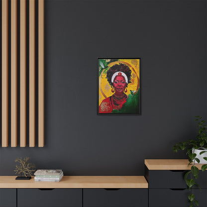 "Love from the Ancestors, meeting in Sun" -Framed Matte Canvas Art