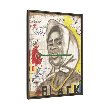 Gold In My Mouth -Framed Matte Canvas Art
