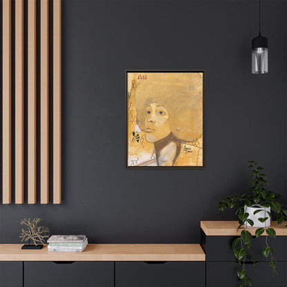 Angela Davis- Gold "Au" Series Framed Matte Canvas Art