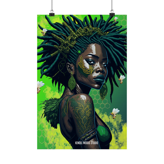 New Type Green Matte Vertical Posters