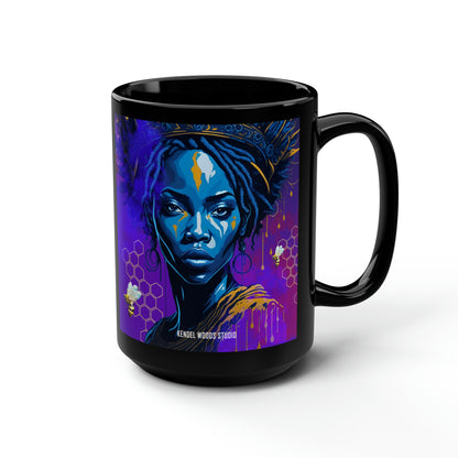 New Type Indigo Black Mug, 15oz