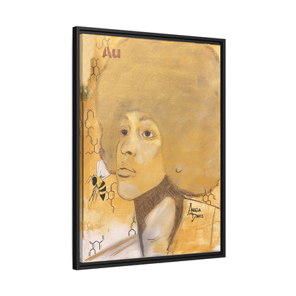 Angela Davis- Gold "Au" Series Framed Matte Canvas Art