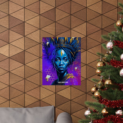 New Type Indigo Matte Vertical Posters
