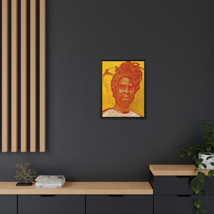 Chronixx "Eternal Light"- Framed Matte Canvas Portrait — Red Pencil &24k goldleaf Chronixx Art Print