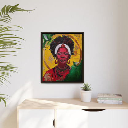 "Love from the Ancestors, meeting in Sun" -Framed Matte Canvas Art