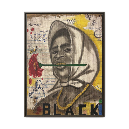 Gold In My Mouth -Framed Matte Canvas Art