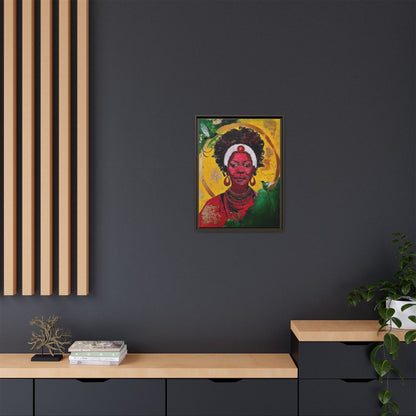"Love from the Ancestors, meeting in Sun" -Framed Matte Canvas Art