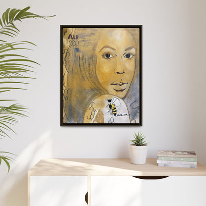 Aaliyah -Multi-Color Framed Matte Canvas