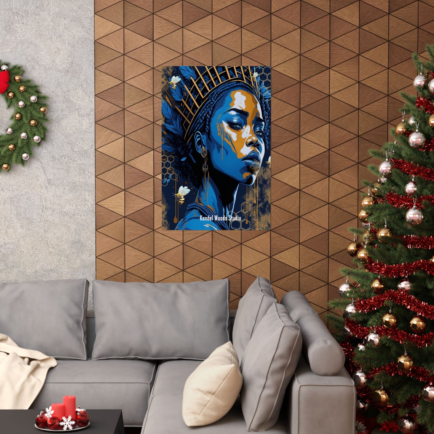 New Type Blue Matte Vertical Posters