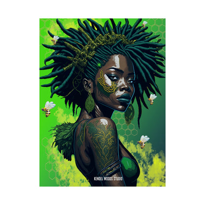 New Type Green Matte Vertical Posters