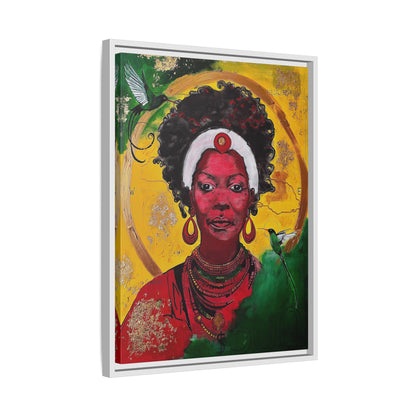 "Love from the Ancestors, meeting in Sun" -Framed Matte Canvas Art