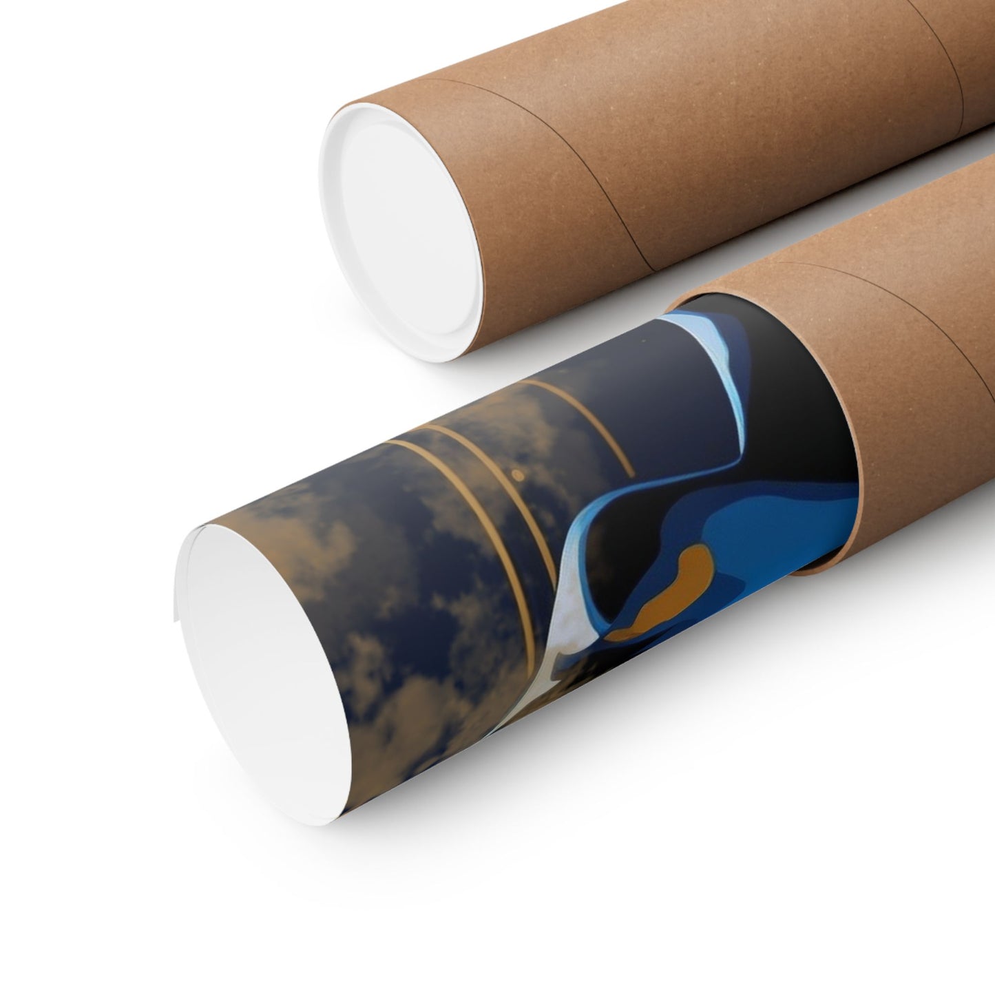 New Type Blue Matte Vertical Posters