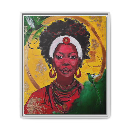 "Love from the Ancestors, meeting in Sun" -Framed Matte Canvas Art