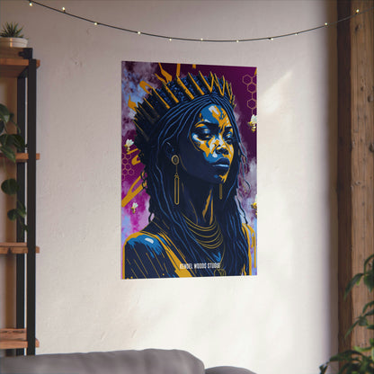 New Type Violet Matte Vertical Posters