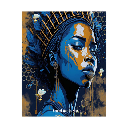 New Type Blue Matte Vertical Posters