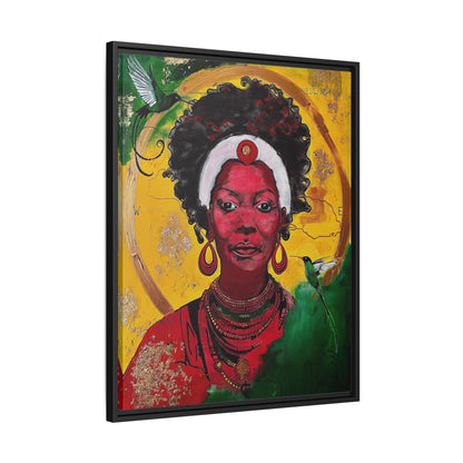 "Love from the Ancestors, meeting in Sun" -Framed Matte Canvas Art