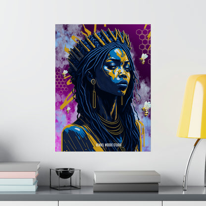 New Type Violet Matte Vertical Posters