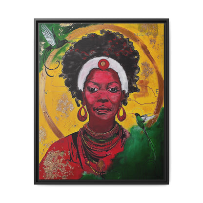 "Love from the Ancestors, meeting in Sun" -Framed Matte Canvas Art