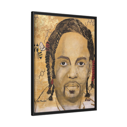 Mr. Morale- Gold "Au" Series  Framed Matte Canvas Art