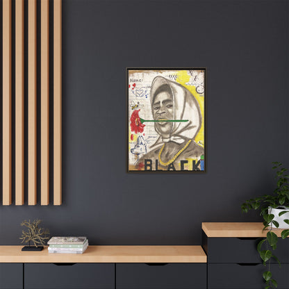 Gold In My Mouth -Framed Matte Canvas Art